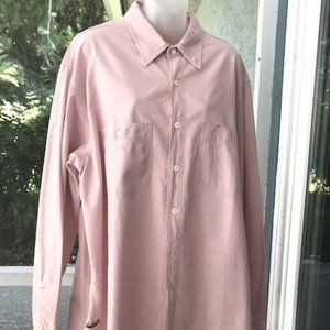 Mens VINTAGE Button Down Long Sleeve Shirt Large - Blue Family Shirt by Benetton